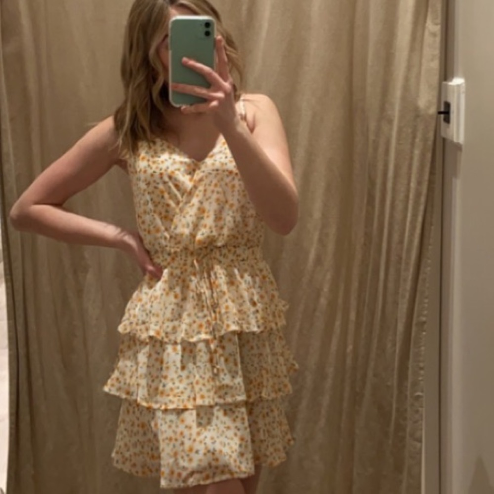 Yellow Floral Dress from Francesca’s